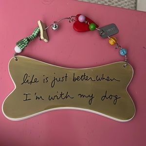 DEPARTMENT 56 dog bone  Ceramic Plaque